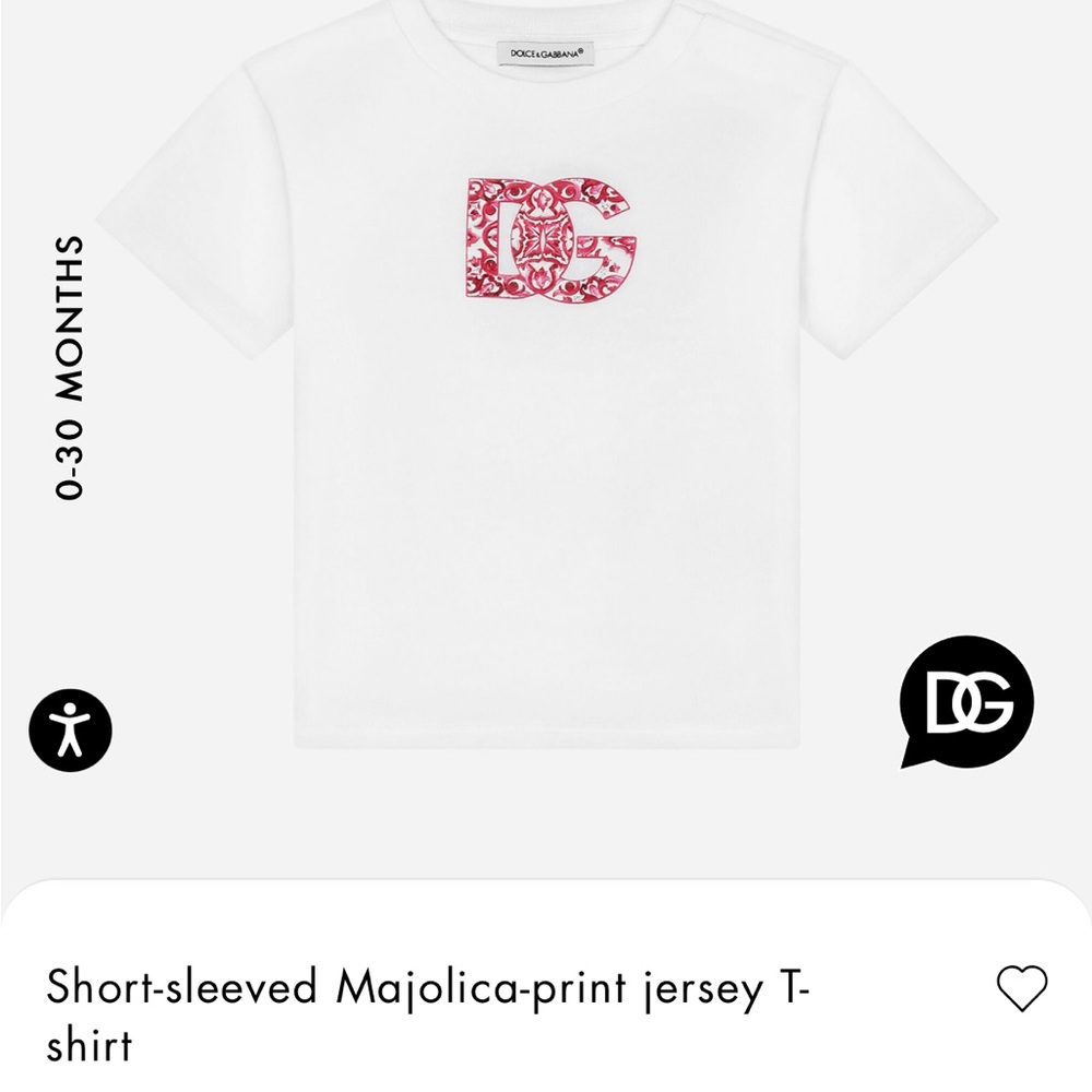 Girls Dolce & Gabbana Majolica Print T Shirt